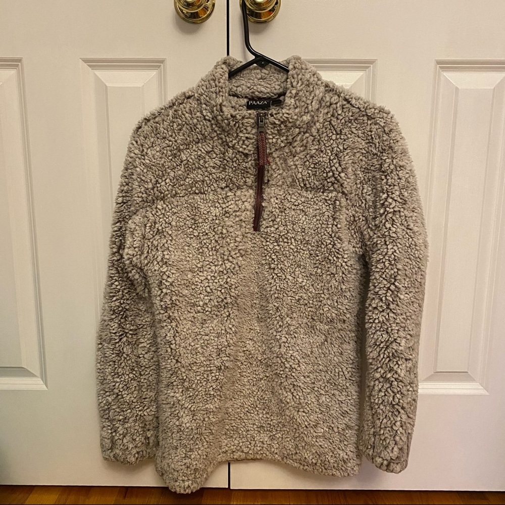 Sherpa half zip up jacket